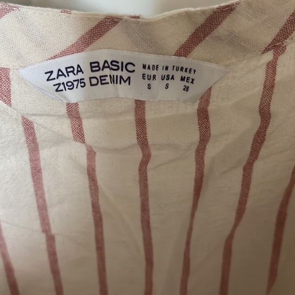 ZARA linen dress with front tie - Picture 3 of 4